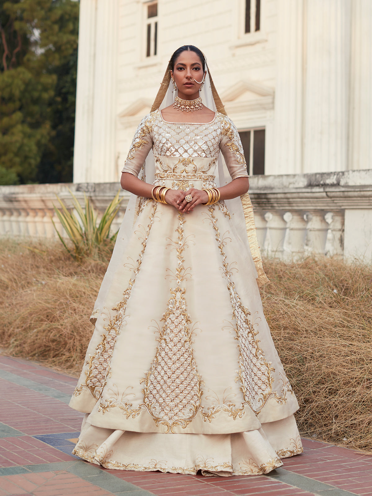 The Ivory Princess - Bridal Couture with Baroque Gold Embroidery The Ivory Princess - Bridal Couture with Baroque Gold Embroidery