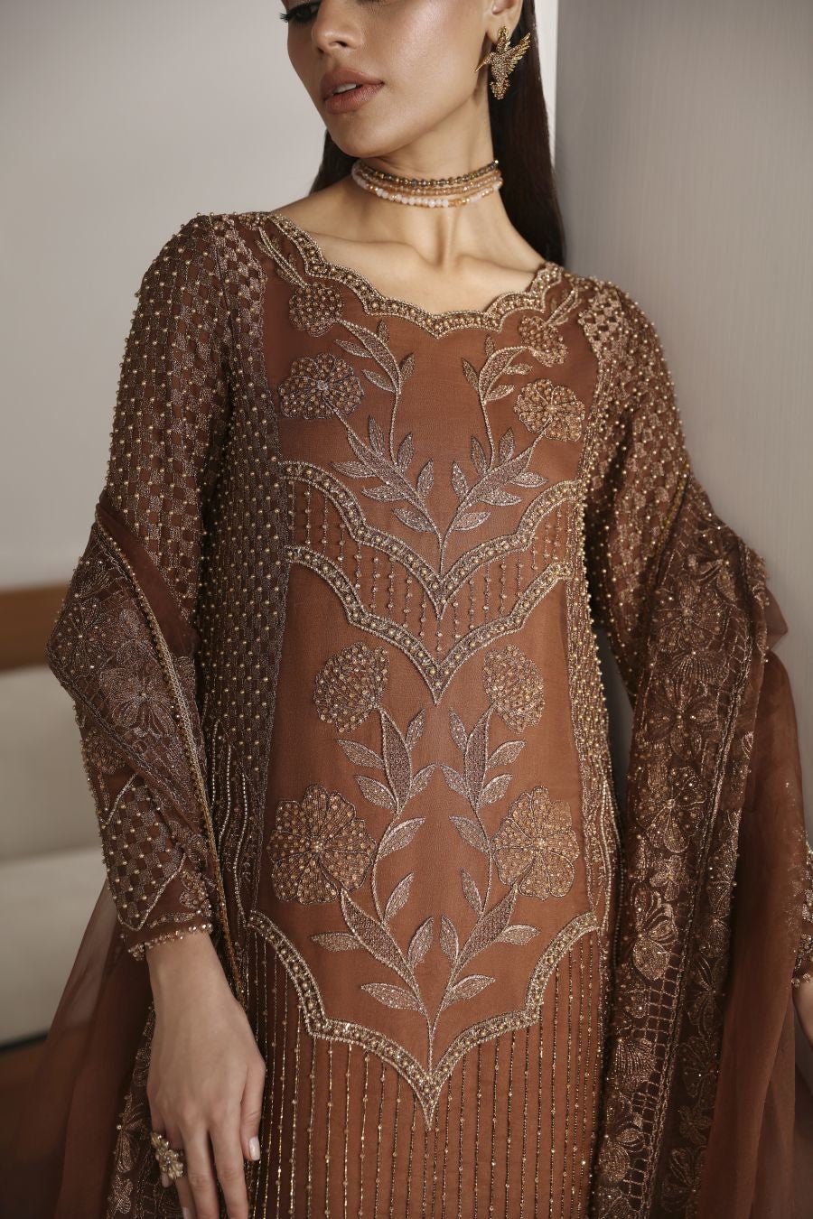Ambre - Hand Embroidered Dress