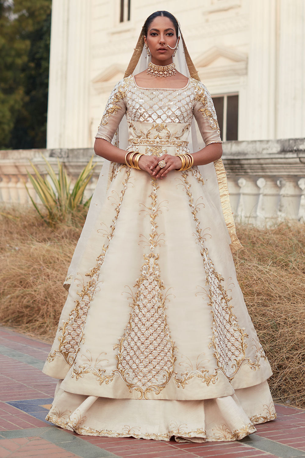 The Ivory Princess - Bridal Couture with Baroque Gold Embroidery – Caia